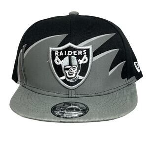 NEW Vegas Raiders New Era 9Fifty Sharktooth Embroidered Logo Snapback Wool Hat